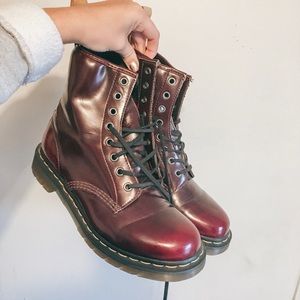 maroon dr. martens